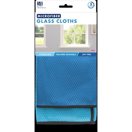 Viking Schroeder & Tremayne Microfiber Cleaning Cloth 12 in. W X 16 in. L 2 pk 239500